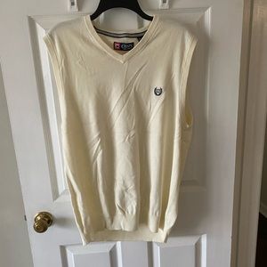 Cream large chaps sweater vest. Either never worn or worn maybe 1x